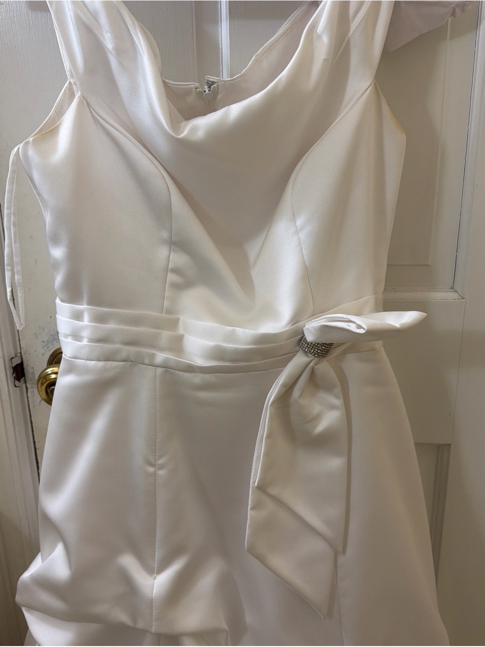 White Satin Wedding Dress
